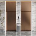 Light Luxury Elevator Elevator Door Elevator Hall 3d model