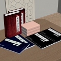 New Chinese Books 3d model