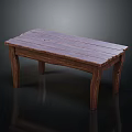 Rustic Wooden Table With Plank Top And Sturdy Legs For Home Decor