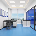 Law Enforcement Evidence Preservation Service Hall Interior With White Reception Desk And Glass Doors