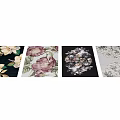 Square Rugs Featuring Floral And Leaf Patterns For Modern Home Decoration