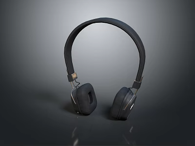 Modern Black Over Ear Audio Headphones With Comfortable Earpads And Stylish Design 3d model