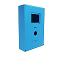 Blue Electronic Control Box With Front Panel Display Screen And Buttons