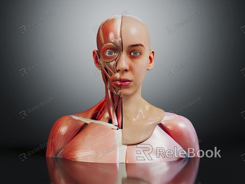 Modern Human Anatomy of Facial Muscles model