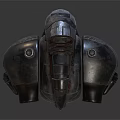 Futuristic Metallic Mechanical Part 3D Model Featuring Industrial Design Metal Texture Pipes And Bolts