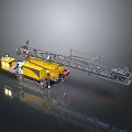 Yellow Tracked Engineering Machinery With Cab Long Telescopic Arm And Metal Structure