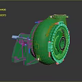 Green Heavy Duty Industrial Centrifugal Pump With Metal Flange And Bolted Structure