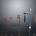 Essential Hand Tools Set Including Hammer Wrench Pliers Screwdriver And Tape Measure