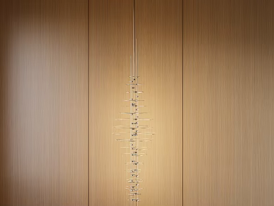 long chandelier stairwell chandelier 3d model