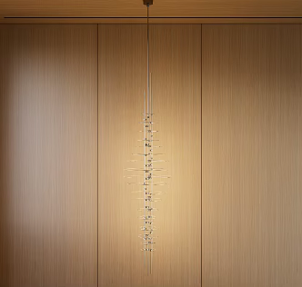 long chandelier stairwell chandelier 3d model