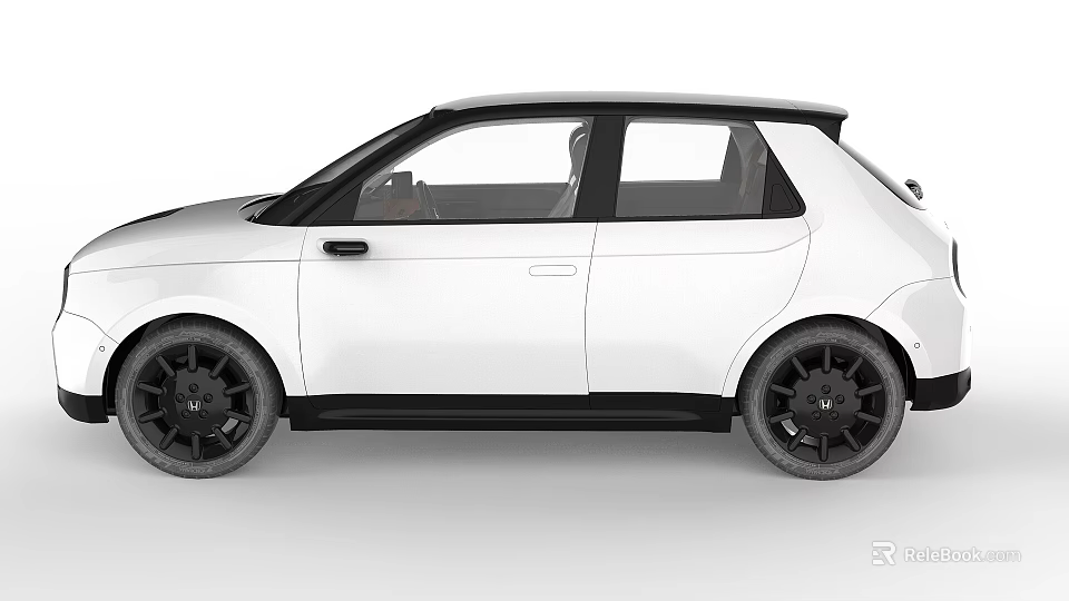 Compact White Two Door Car With Sleek Body Lines Modern Design And Black Wheels 3d model 