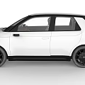 Compact White Two Door Car With Sleek Body Lines Modern Design And Black Wheels