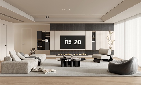 modern living room 3d model