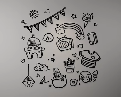 Modern Wall Decoration 3d model