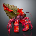 Vibrant Red And Green Exotic Lobster With Colorful Shell And Detailed Claws