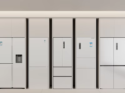 Modern White Storage Cabinets with Multiple Units in Organized Interior Setup 3d model
