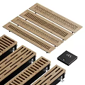 Modern AC Air Vents With Wooden Grilles Various Designs And Temperature