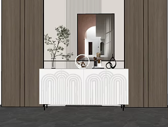 Modern Entrance Cabinet Side Cabinet 3d model