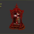 Antique Wooden Mantel Clock With Carved Decorative Details Roman Numeral Face And Pendulum