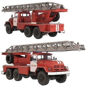 modern fire truck 3d model