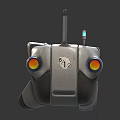 Small White And Gray Futuristic Robot With Antenna Glowing Eyes And Mechanical Design