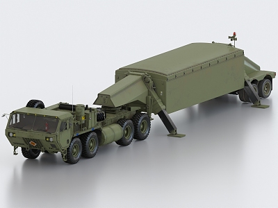 Heavy Truck Tractor Military Truck Military Tractor Rocket Launcher Military Transporter model