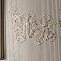 Modern Elegant Metal Wall Decor With Circular Branch Design For Living Room Interior