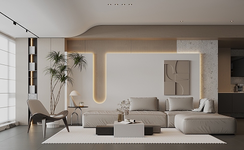 modern living room 3d model