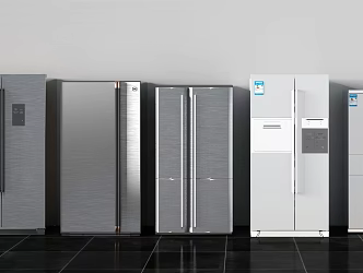 Modern refrigerator 3d model