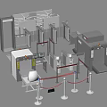Access gate access control machine automatic door induction door 3d model