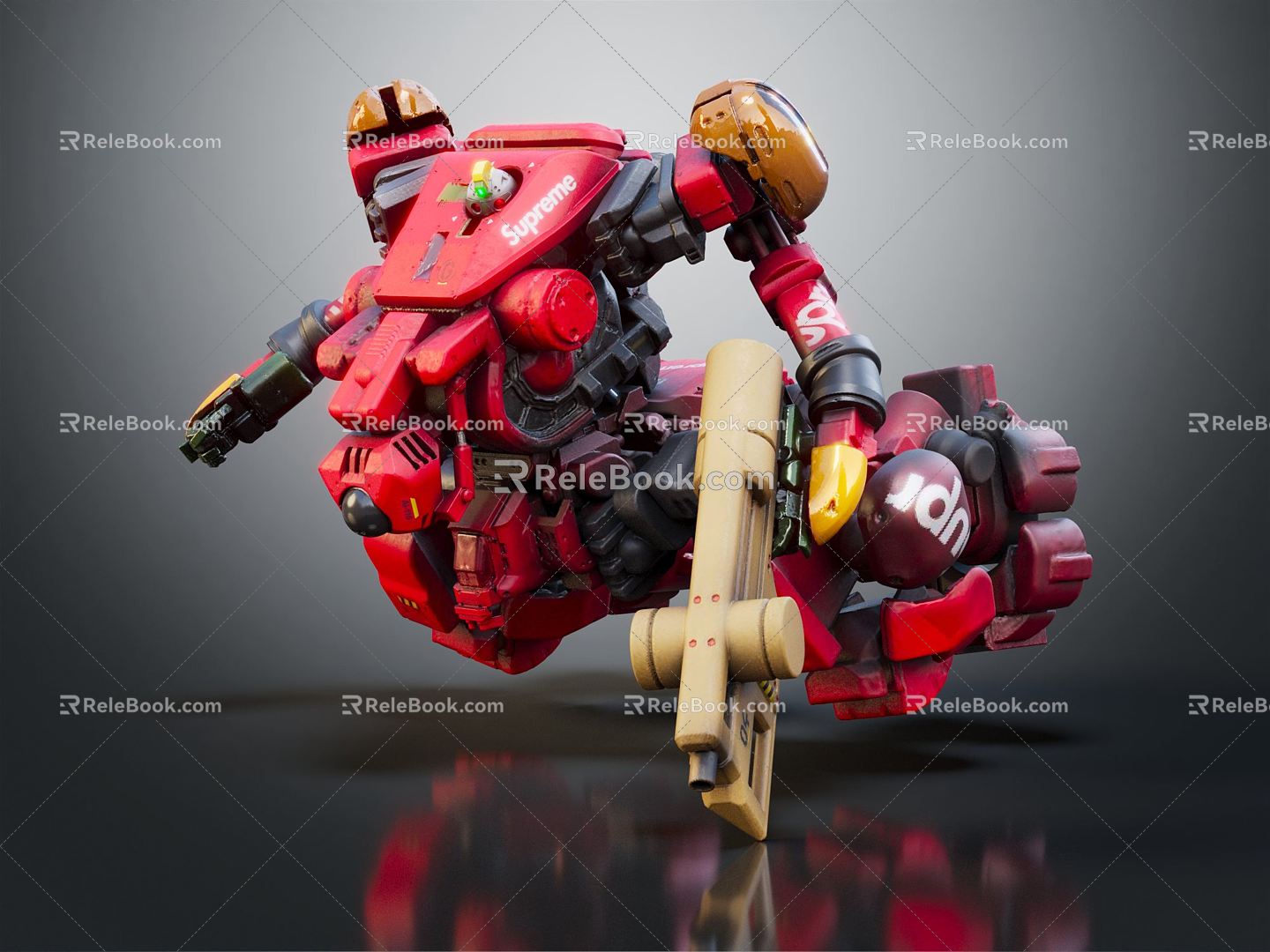 Modern Robot Robot Warrior Robocop 3d model