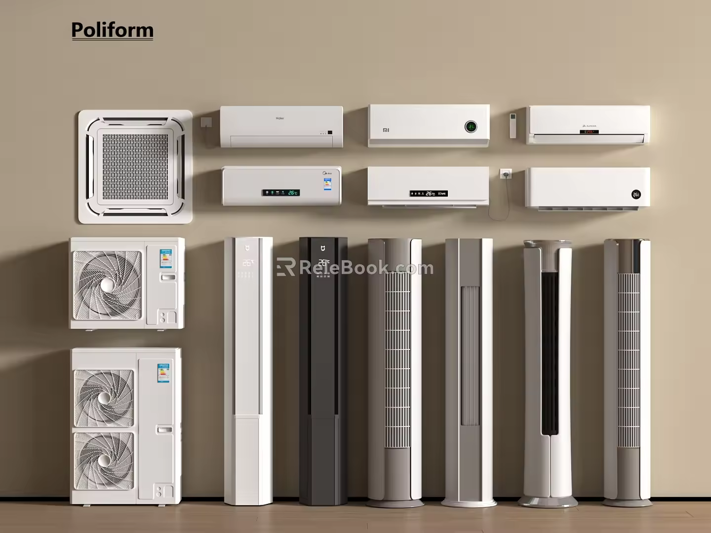 Air conditioning Central air conditioning Vertical air conditioning Air conditioning External air conditioning Hanging air conditioning 3d model