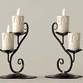 European-style candlestick 3d model