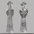 Elegant Premium Beverage Bottles with Silver Wings and Crown Design TALICO Brand