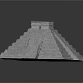 Detailed Ancient Stepped Pyramid Structure With Stone Layers And Top Platform