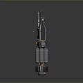 Detailed Space Rocket Model With Stages And Engine Components For Space Exploration