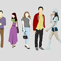 Many characters 3d model