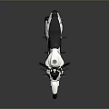White And Red Modern Street Motorcycle With Black Seat And Sleek Body Design