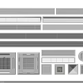 Various Types of Air Conditioner Vents with Different Designs and Shapes