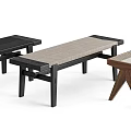 Various Styles Wooden Stools And Benches With Modern Design And Different Colors