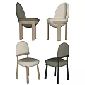 Modern Minimalist Dining Chairs With Wooden Frame And Upholstered Seats In Different Colors
