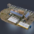 Sustainable Garden Landscape With Solar Panels Planting Areas And Ecological Design