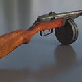 Submachine gun machine gun PPSh41 Poposa submachine gun semi-automatic rifle super realistic high precision film and television level 3d model