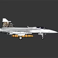 White Fighter Jet Model With Detailed Cockpit And Landing Gear Design