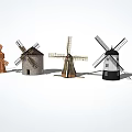 Various Traditional Windmill Models With Wooden And Stone Structures And Different Design Styles