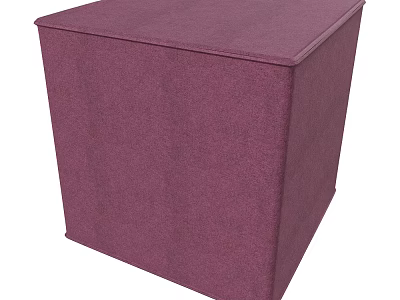 Purple Square Fabric Bar Stool with Modern Design for Home Kitchen Counter Use 3d model