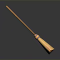 Wooden Handle Household Broom With Yellow Bristles For Home Cleaning