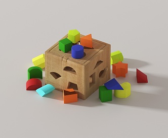 Modern Building Blocks Children's Toys 3d model