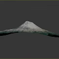 Breathtaking Volcano Scenery Featuring Snow Capped Peak And Lush Green Surroundings
