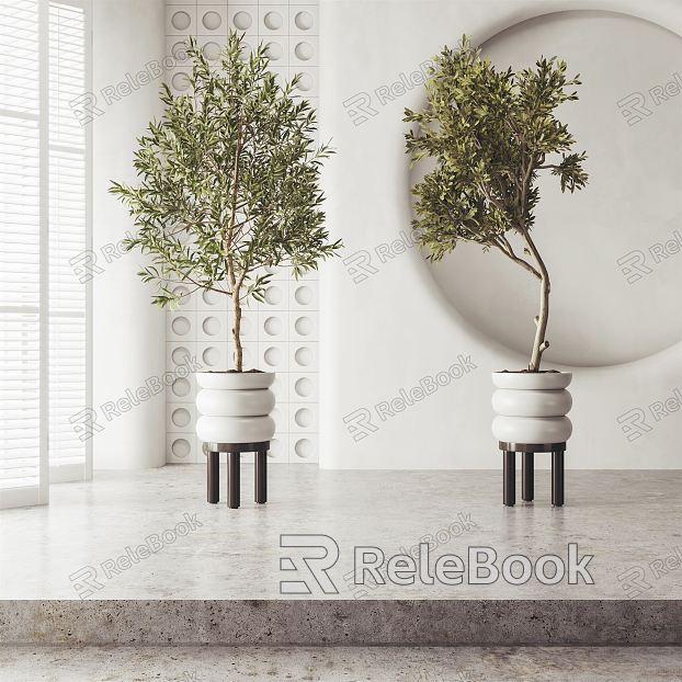 Modern potted plant potted combination model